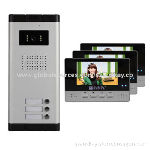Video Door Phone, Suitable for Multiple Homes IR Night Vision Camera and 4.3-inch TFT Indoor Monitor